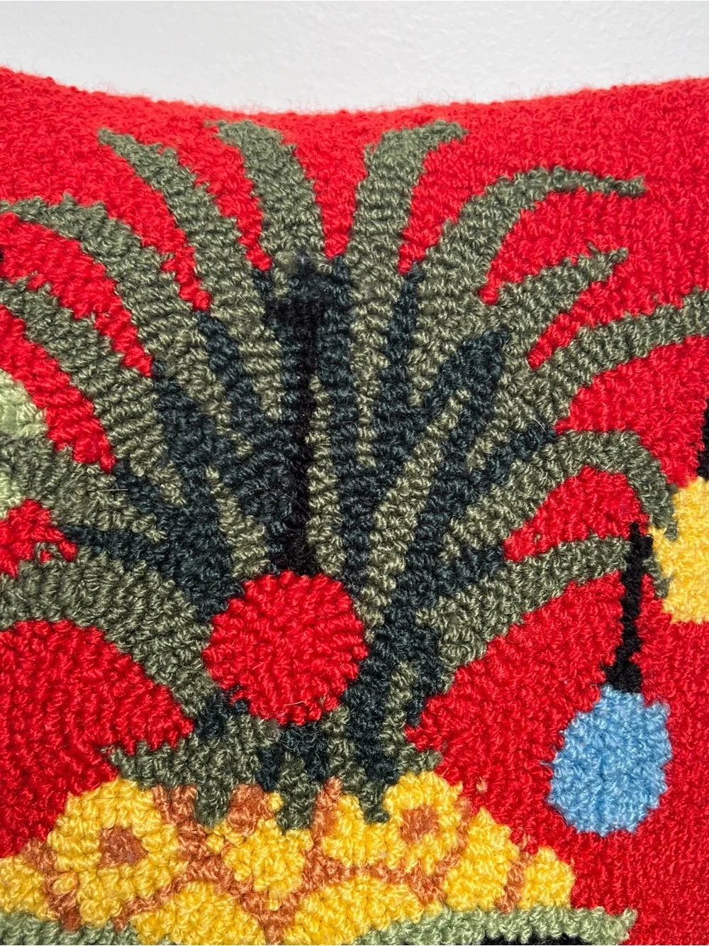 Pineapple Hooked Pillow. Show your fun style. Conversation starter For sure!